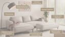 HOME AFFAIRE Ecksofa TVINNU L-Form Silbergrau Leinenoptik Bild 3