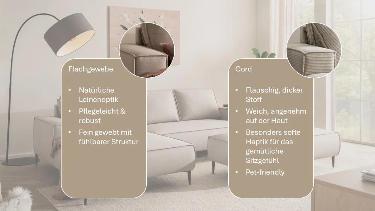 HOME AFFAIRE Ecksofa TVINNU L-Form Silbergrau Leinenoptik - Bild 4