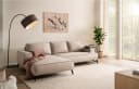 HOME AFFAIRE Ecksofa TVINNU L-Form Leinenoptik Beige Schwarz Bild 2