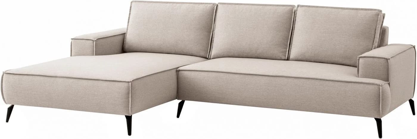 HOME AFFAIRE Ecksofa TVINNU L-Form Leinenoptik Beige Schwarz - Bild 5