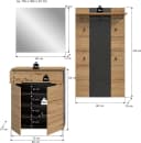 Garderoben-Set INOSIGN REHAT 3-teilig 175 cm Basalt grau NB Artisan NB Bild 5