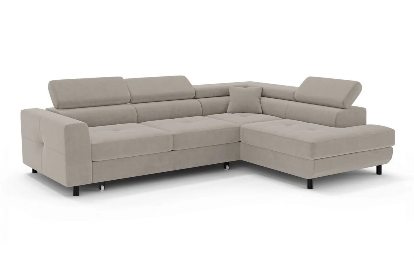 OTTO HOME AADEN Ecksofa mit Bettfunktion und Bettkasten Taupe - Bild 4