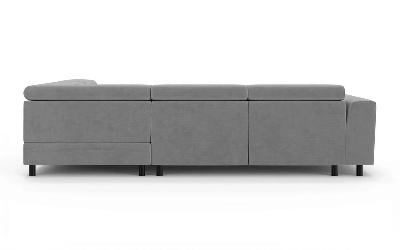 OTTO HOME AADEN Ecksofa mit Bettfunktion Grau Velvet - Bild 5