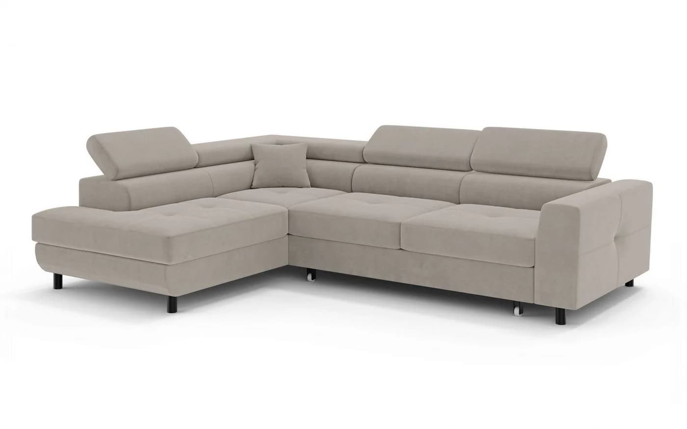 OTTO HOME AADEN Ecksofa mit Bettfunktion und Bettkasten Taupe - Bild 4