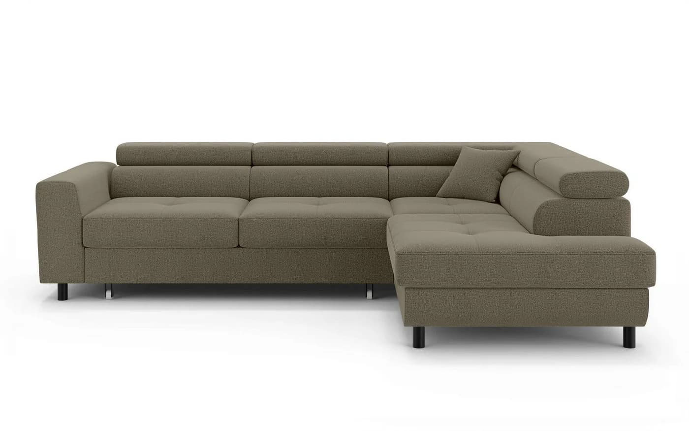 OTTO home Ecksofa AADEN Schlafsofa 254 cm Braun mit Bettfunktion