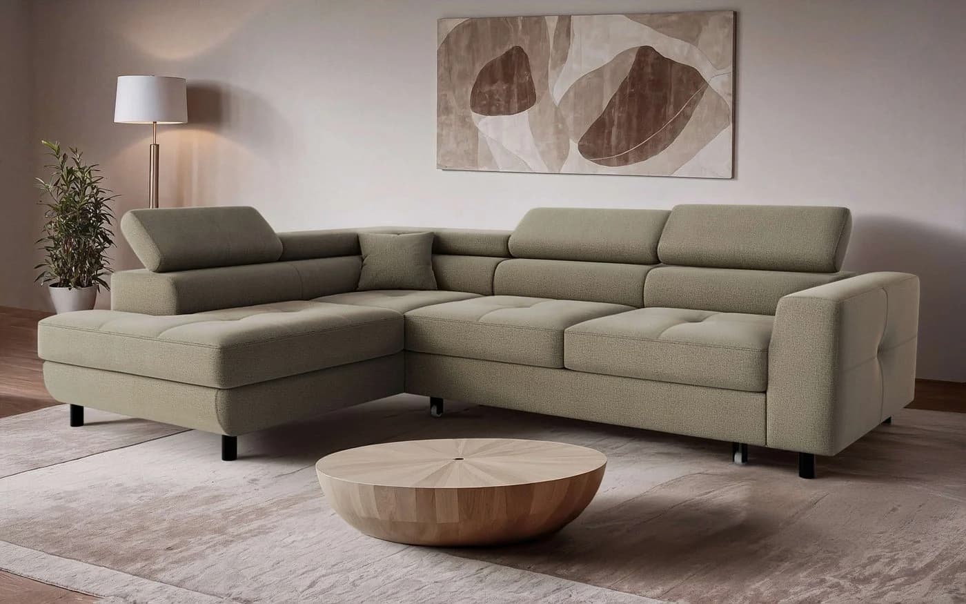 OTTO HOME AADEN Ecksofa mit Bettfunktion und Bettkasten Braun - Bild 2
