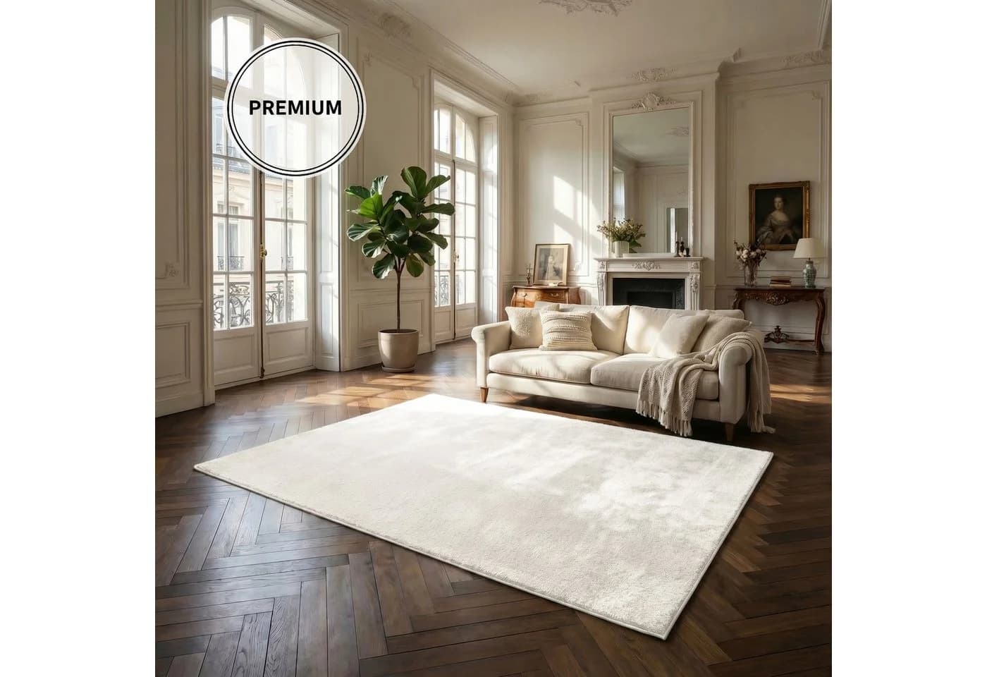 OTTO home Teppich Cali Uni Beige Kuschelig Waschbar - Bild 3
