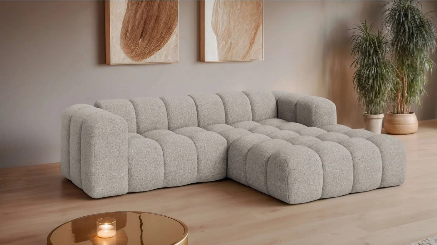 OTTO HOME Ecksofa KALLIE L-Form Creme 248 cm Polyester - Bild 2