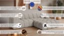 OTTO HOME Ecksofa KALLIE L-Form Creme 248 cm Polyester Bild 3