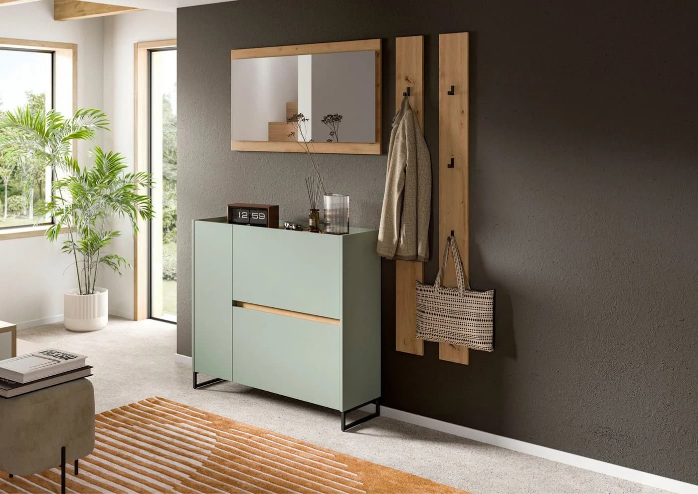 INOSIGN Garderobenpaneel EVRID 160 cm inkl. 3 Metall-Haken - Bild 4