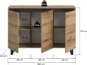 Sideboard INOSIGN TOMA 120 cm Evoke Oak Nachbildung Bild 5