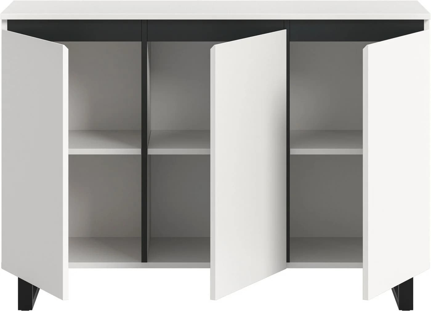 INOSIGN Sideboard TOMA 120 cm Weiß Metall-Kufen - Bild 4