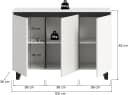 INOSIGN Sideboard TOMA 120 cm Weiß Metall-Kufen Bild 5