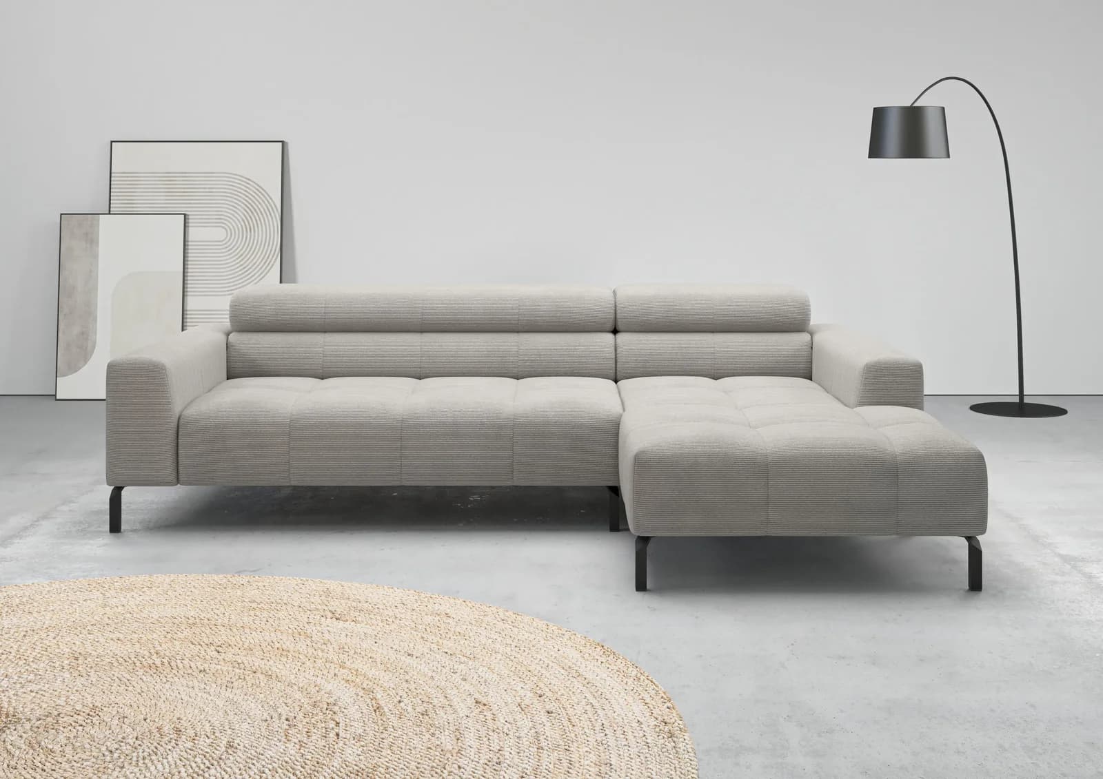 HOME AFFAIRE Ecksofa Claya L-Form mit elektrischer Kopfteilverstellung
