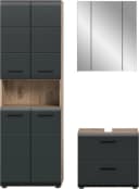 WELLTIME Badmöbel-Set FLORENZ 3-teilig MDF Schwarz Matt Bild 3