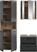 WELLTIME Badmöbel-Set FLORENZ 3-teilig MDF Schwarz Matt Bild 4