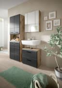 WELLTIME Badmöbel-Set FLORENZ 3-teilig MDF Schwarz Matt Bild 5