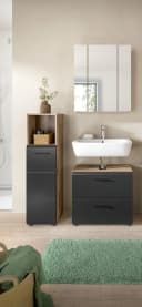 Badmöbel-Set INOSIGN Florenz 3-teilig MDF Front Schwarz Bild 1