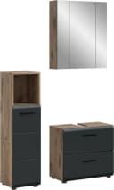 Badmöbel-Set INOSIGN Florenz 3-teilig MDF Front Schwarz Bild 3