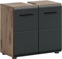 WELLTIME Waschbeckenunterschrank Florenz Schwarz Matt 60cm Bild 2
