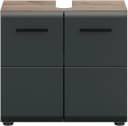 WELLTIME Waschbeckenunterschrank Florenz Schwarz Matt 60cm Bild 3