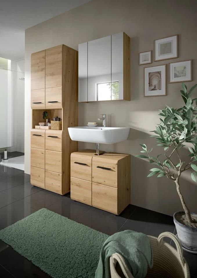 Home Affaire Spiegelschrank Malmö 3-Türig Braun - Bild 5