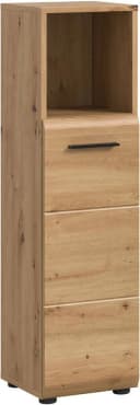 WELLTIME Stauraumschrank Florenz 110cm Braun MDF Badschrank Bild 2
