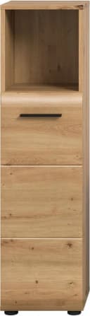 WELLTIME Stauraumschrank Florenz 110cm Braun MDF Badschrank Bild 3