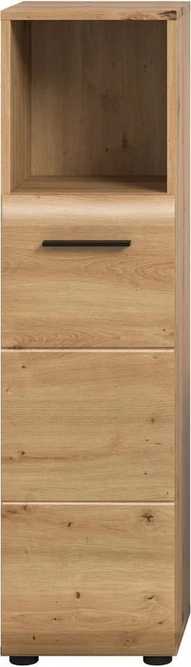 WELLTIME Stauraumschrank Florenz 110cm Braun MDF Badschrank - Bild 3
