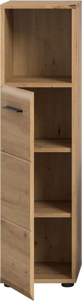 WELLTIME Stauraumschrank Florenz 110cm Braun MDF Badschrank - Bild 4