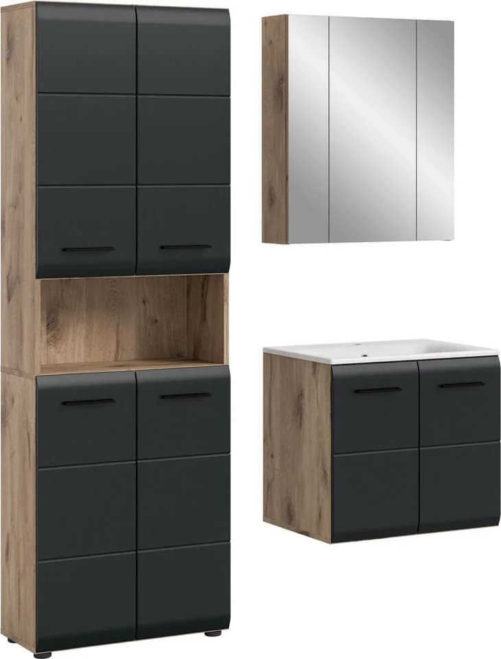 Badezimmer-Set INOSIGN Nox Oak NB Schwarz Matt - Bild 2