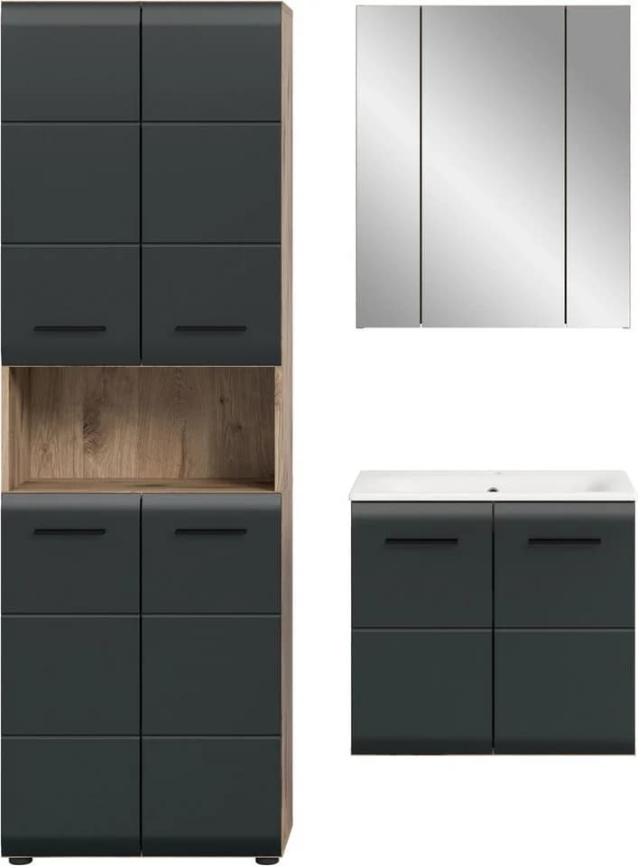 Badezimmer-Set INOSIGN Nox Oak NB Schwarz Matt - Bild 3
