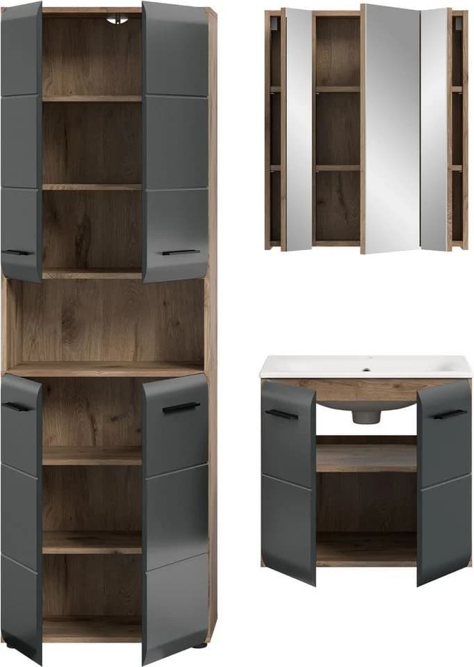 Badezimmer-Set INOSIGN Nox Oak NB Schwarz Matt - Bild 4