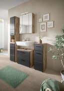 Spiegelschrank INOSIGN Nox Oak NB Schwarz Matt 3-türig Bild 5