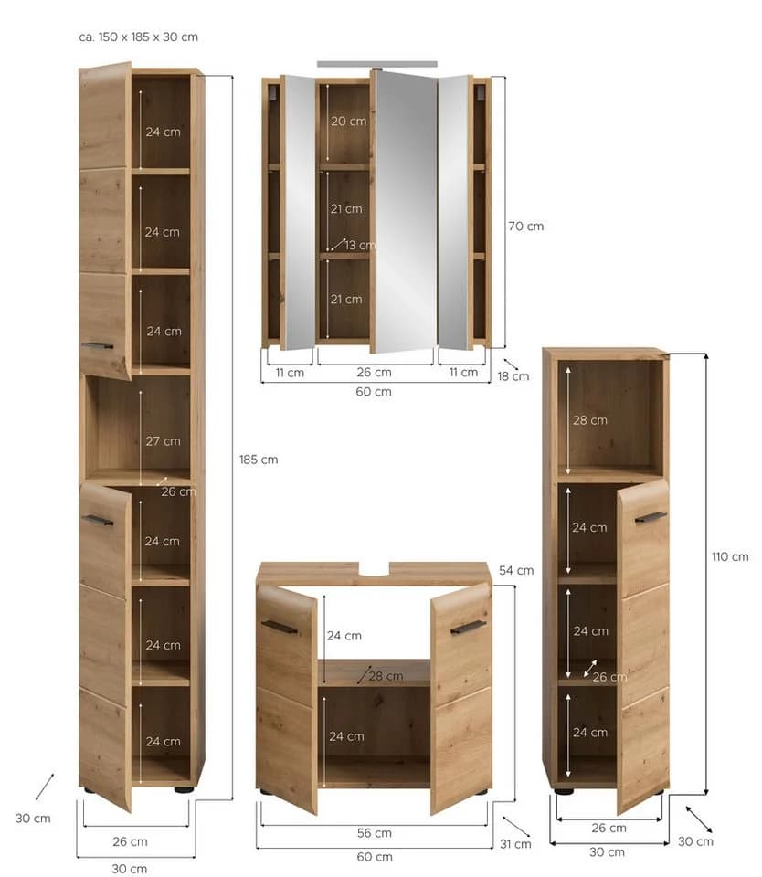 Badezimmer-Set INOSIGN Artisan Oak NB - Bild 5