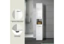 INOSIGN Stauraumschrank Florenz Weiß Hochglanz Tiefzieh 185 cm Hoch Bild 2