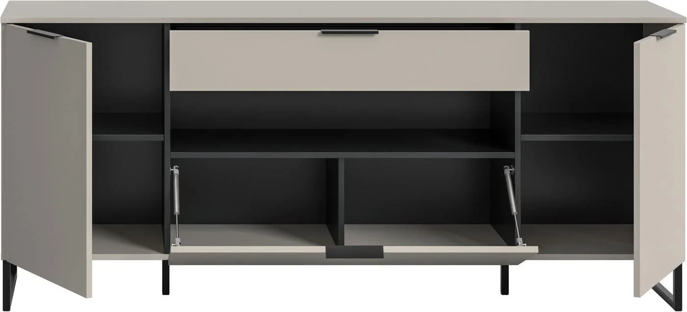 INOSIGN Sideboard ADIO 185 cm 2 Türen 1 Schubkasten 1 Klappe Metall-Kufen - Bild 4