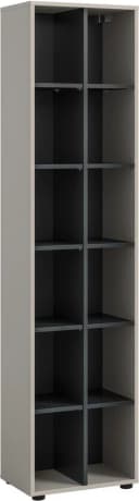 Standregal INOSIGN ADIO 192 cm 12 Fächer 10 höhenverstellbare Einlegeböden Kashmir Schwarz Bild 2