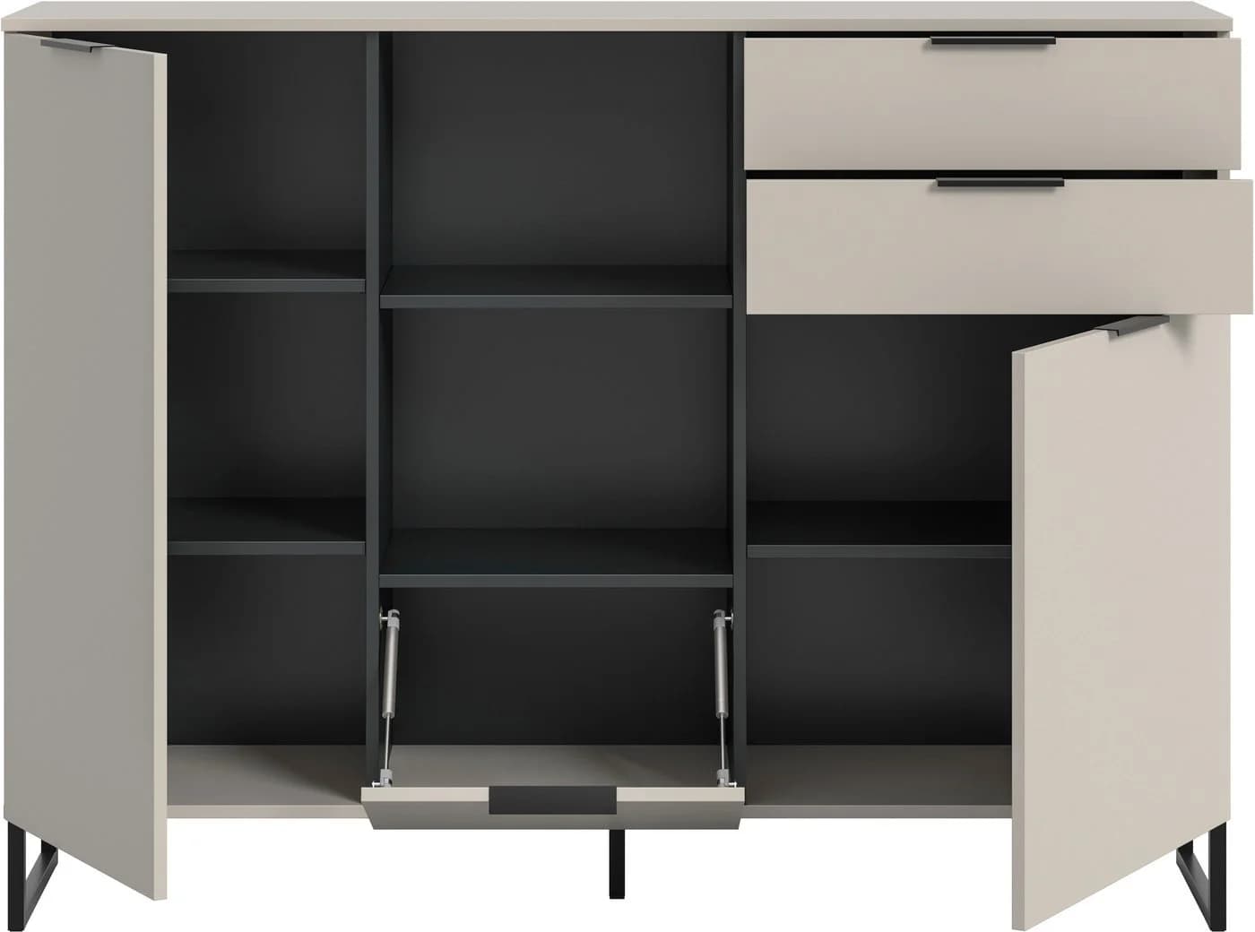 Highboard INOSIGN ADIO 150cm mit Metall-Kufen Kashmir NB Schwarz - Bild 4