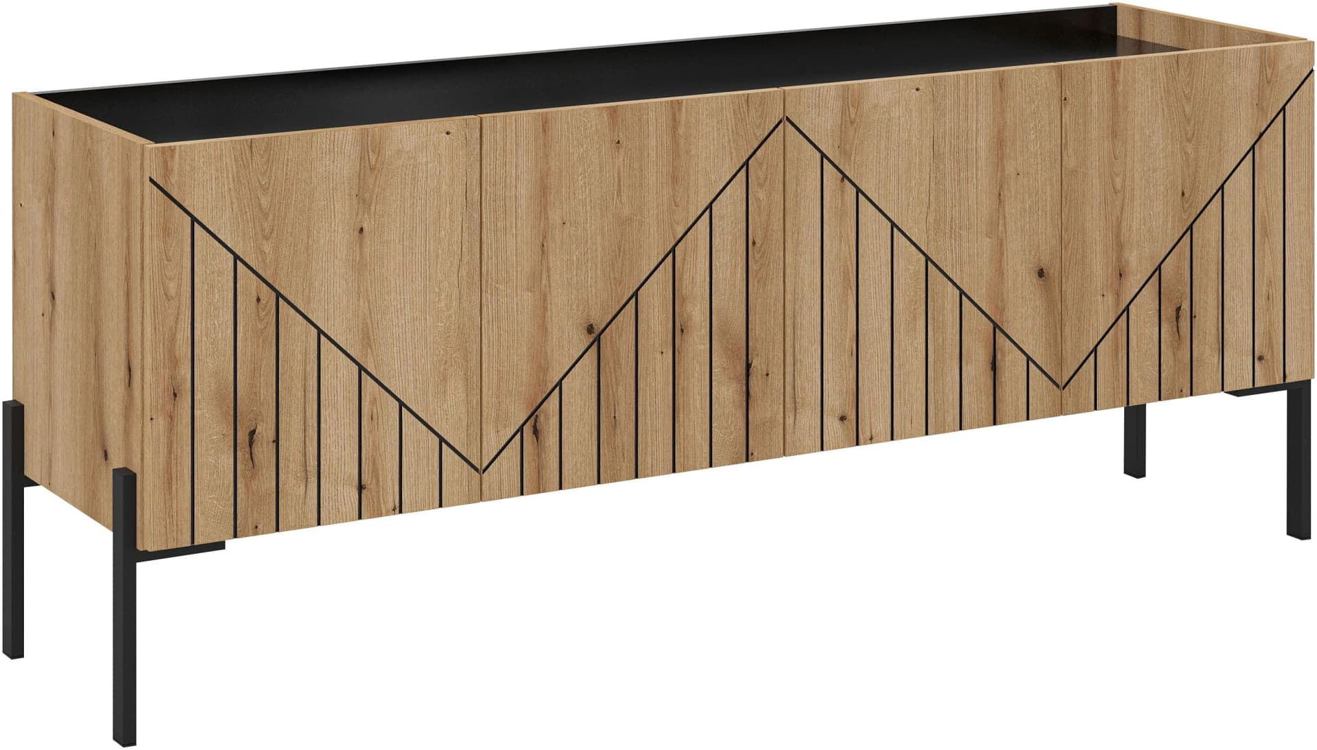 Lowboard HOME AFFAIRE SNETT 155cm Holzoptik