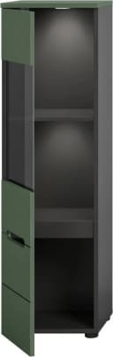 INOSIGN Vitrine REHAT 125 cm 1 Glastür 1 Boden 3 Fächer Basalt Grau Smoke Grün Bild 3