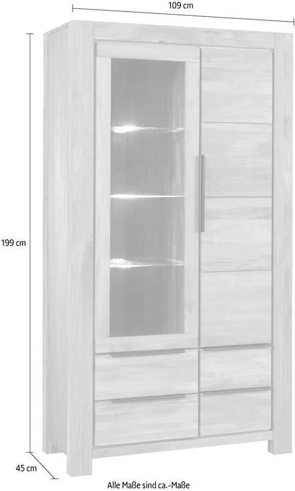 Vitrine HOME AFFAIRE Braun FSC-zertifizierter Holzwerkstoff - Bild 3