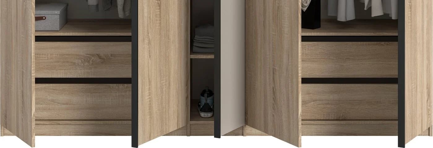 Home affaire Schubladeneinsatz BENDINGO, TOPSELLER!, Schrankeinsatz, Schubladen (passend für Kleiderschrank: 35930037 und 70264445), Breite 95cm, in verschiedenen Farben, 2 Schubladen, 1 Ablageboden - Bild 4