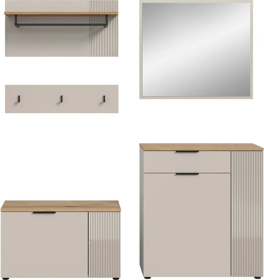 INOSIGN Garderoben-Set EDIL 5-teilig Kaschmir Holzwerkstoff - Bild 3