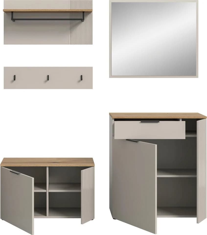 INOSIGN Garderoben-Set EDIL 5-teilig Kaschmir Holzwerkstoff - Bild 4