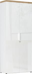 Aktenschrank INOSIGN Easy B/H 81/193 cm Büroschrank Mehrzweckschrank Weiß Hochglanz Lack Eiche Cadiz Dekor Bild 2