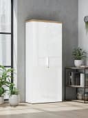 Aktenschrank INOSIGN Easy B/H 81/193 cm Büroschrank Mehrzweckschrank Weiß Hochglanz Lack Eiche Cadiz Dekor Bild 5