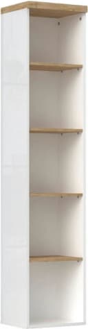 Aktenregal INOSIGN Easy Bücherregal Standregal Büro Zuhause Weiß Hochglanz Lack Eiche Cadiz Dekor Bild 2