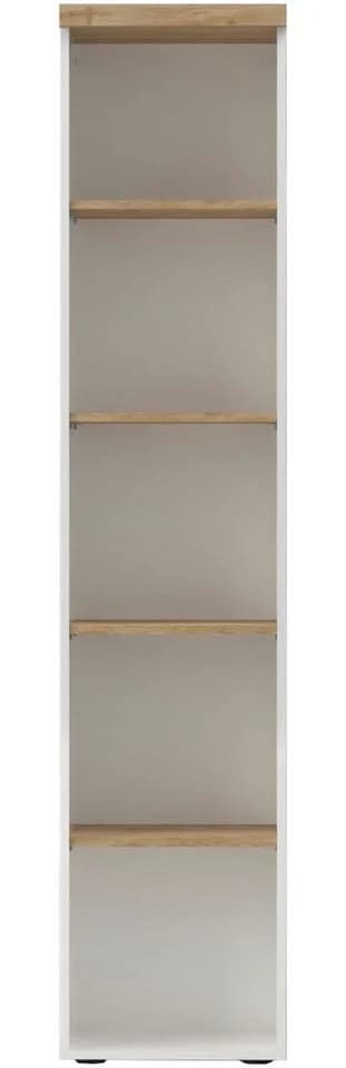 Aktenregal INOSIGN Easy Bücherregal Standregal Büro Zuhause Weiß Hochglanz Lack Eiche Cadiz Dekor - Bild 3