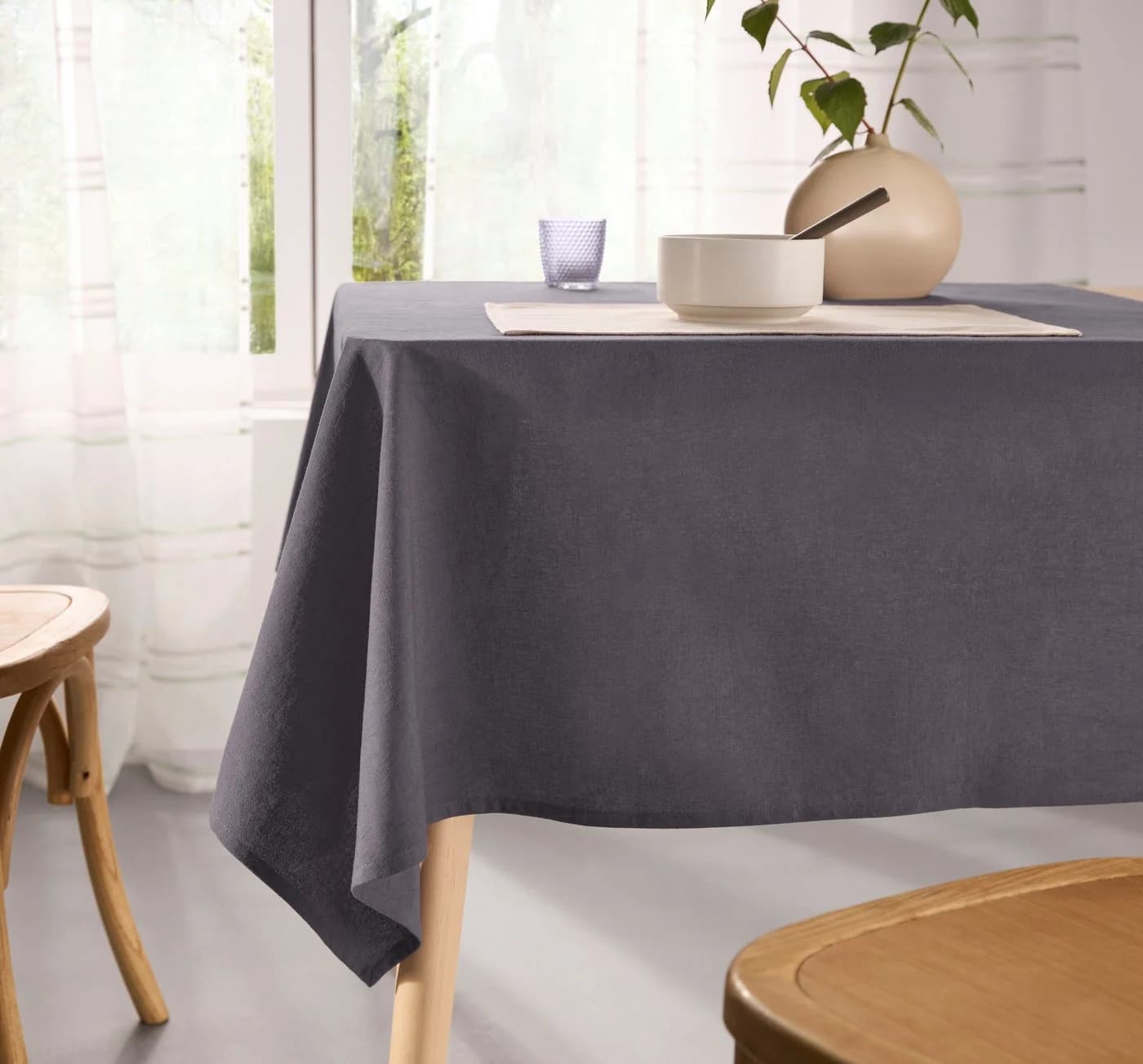 Tischdecke Liaa Anthrazit LeGer Home by Lena Gercke
